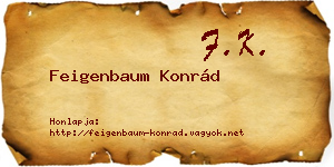 Feigenbaum Konrád névjegykártya
